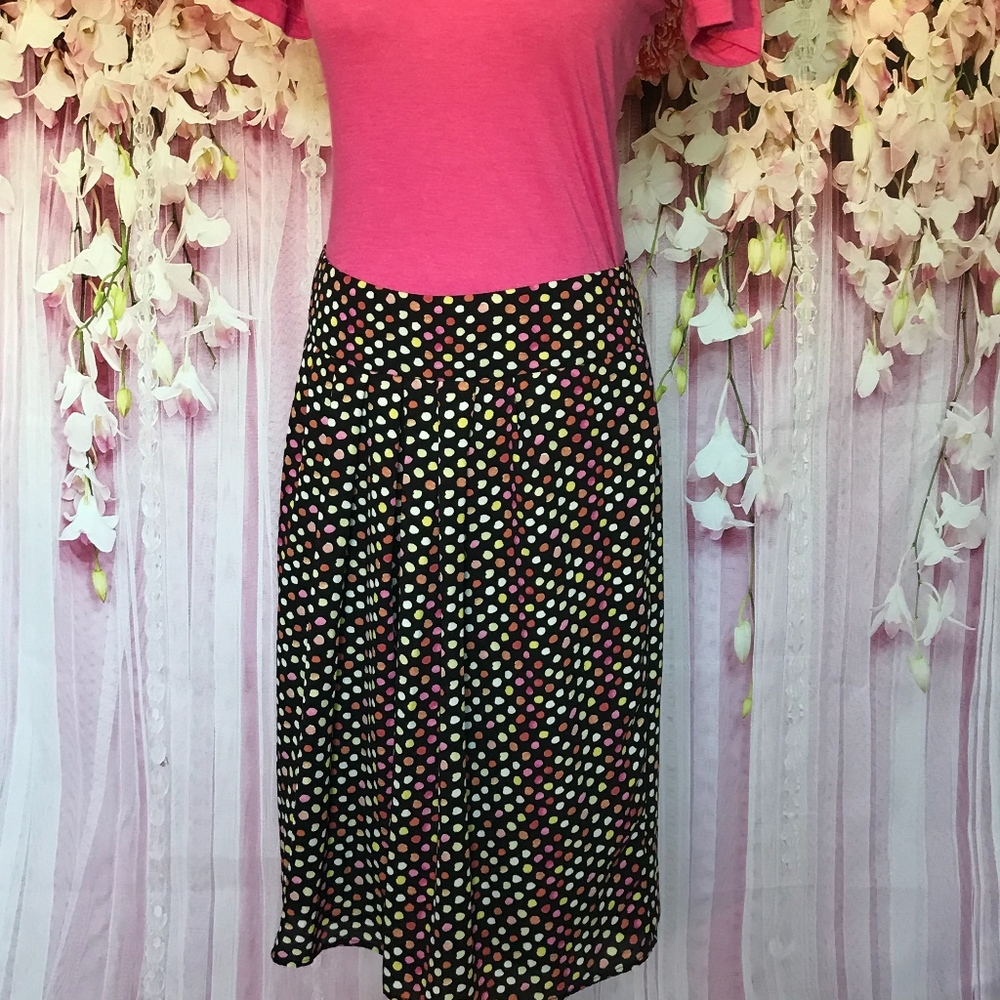 Kasper Polka Dot Skirt